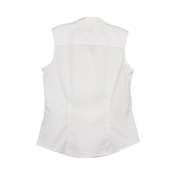 Brooks Brothers 1818 Sleeveless Shirt White Button Down  Fitted Non-Iron Sz 10 - Picture 3 of 4